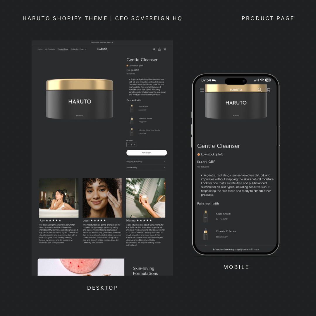 HARUTO - Simple Shopify Theme