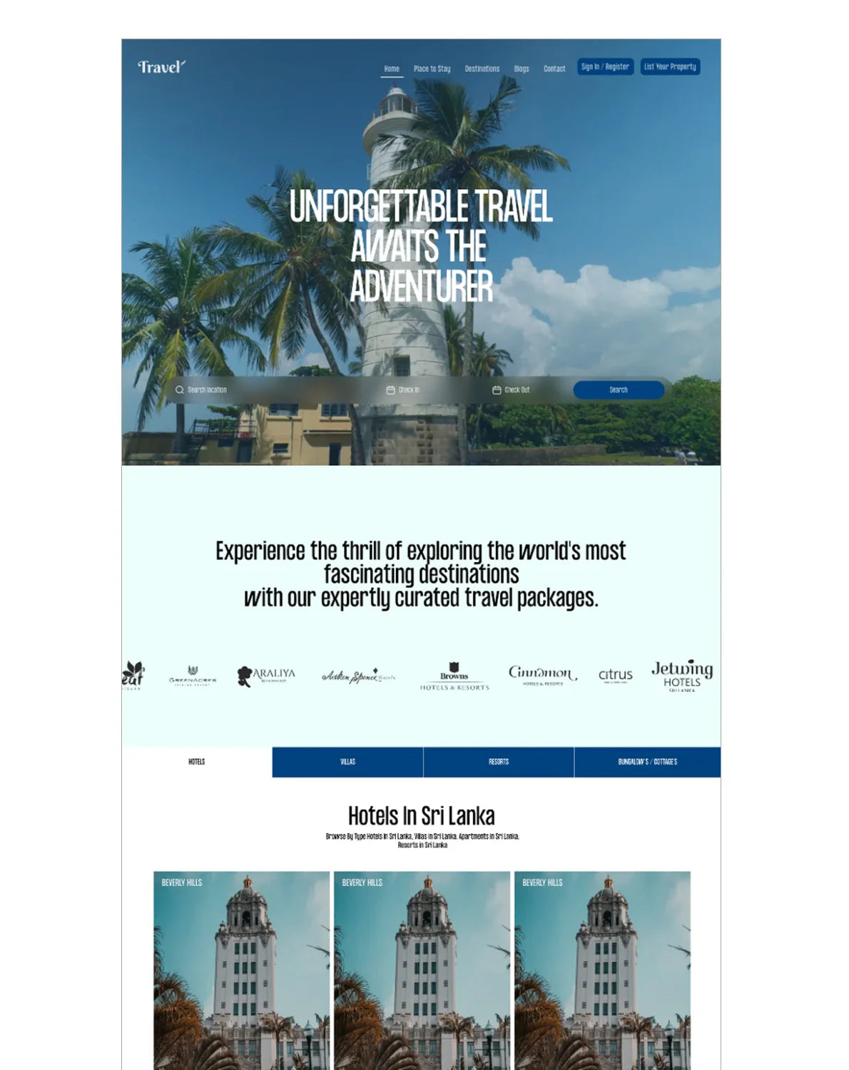 Airbus - Travel Web Design